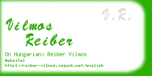 vilmos reiber business card